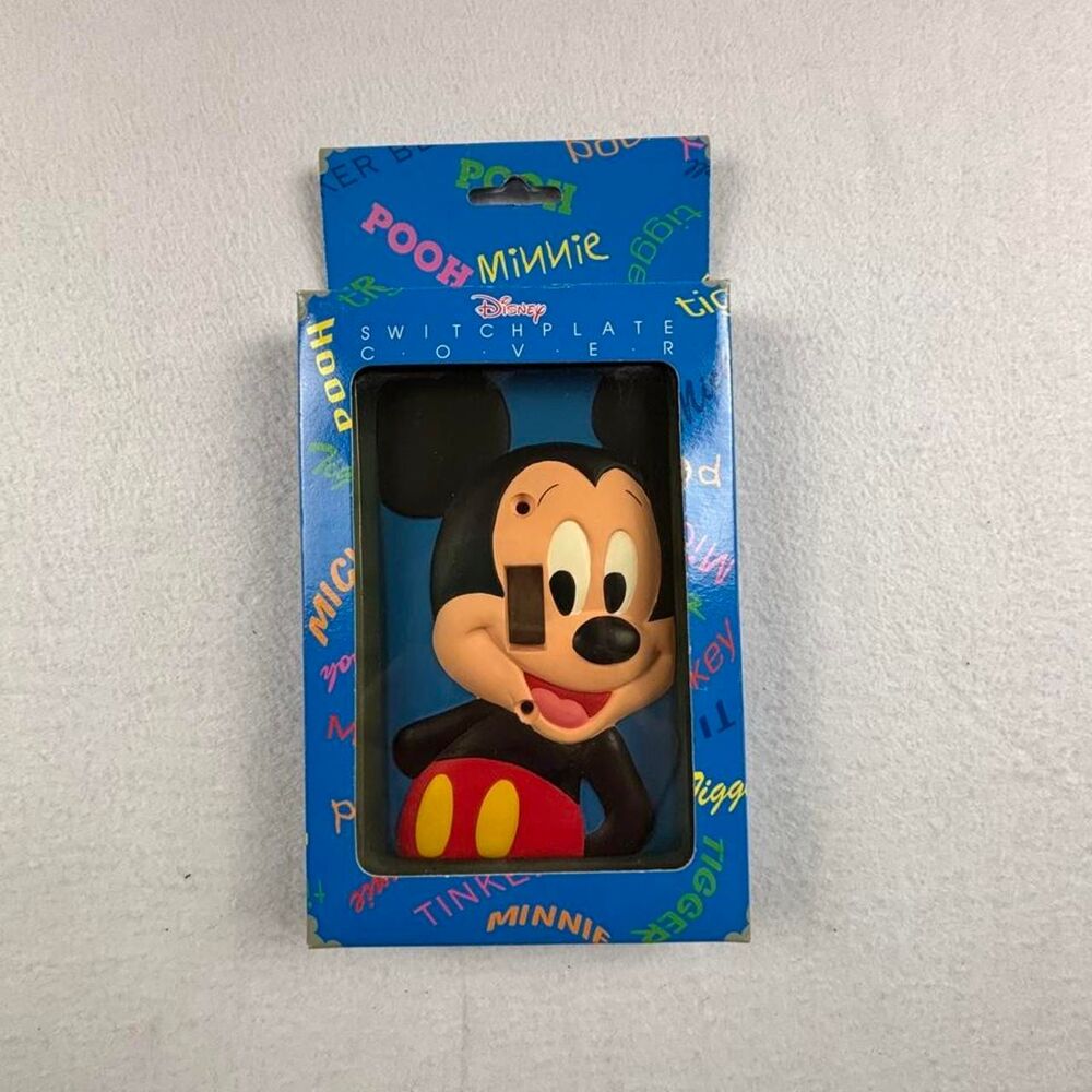 Vintage Disney Mickey Mouse 3D Switch Plate Cover NOS Original Package